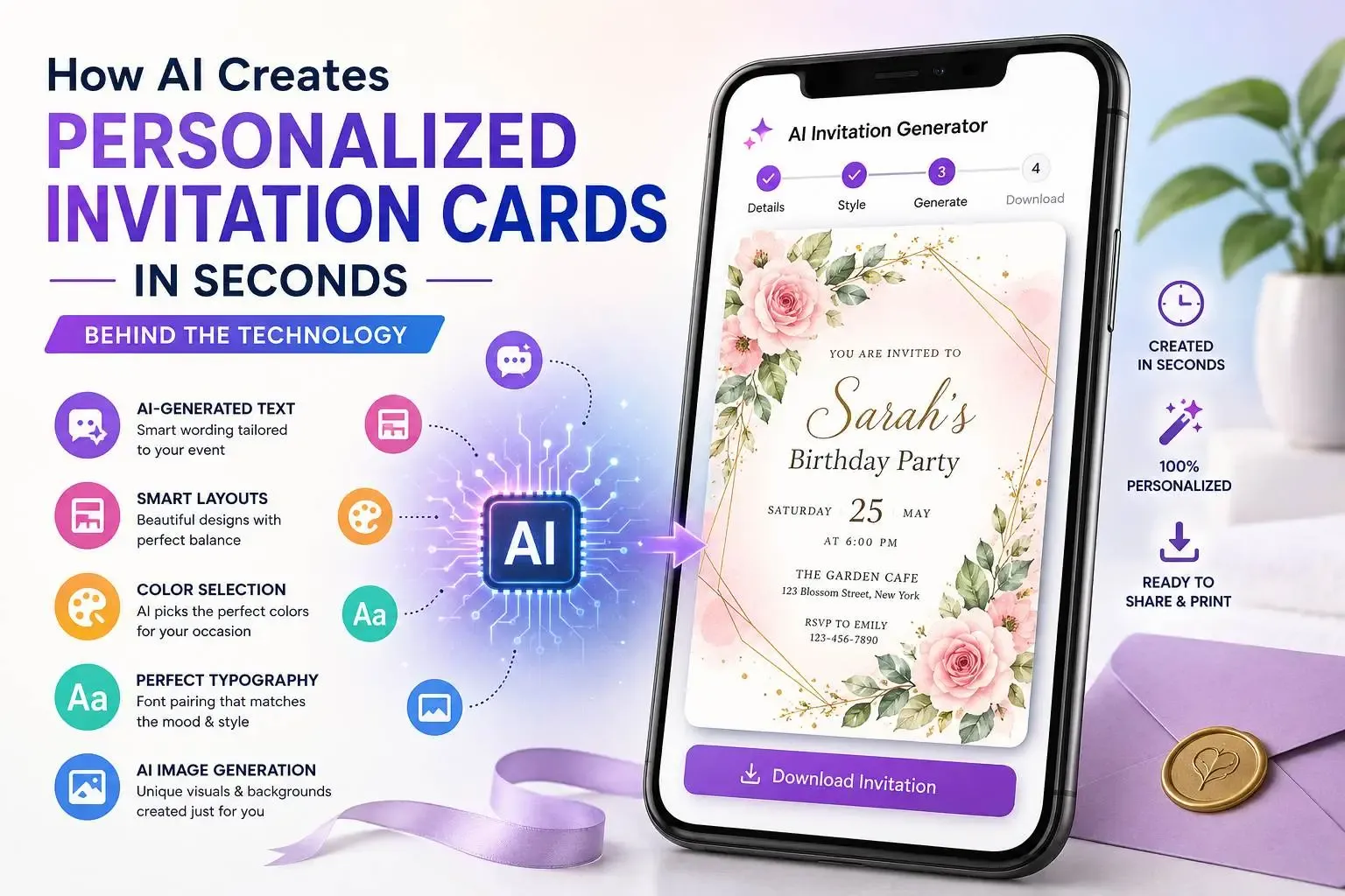 How AI Creates Personalized Invitation Cards in Seconds (Behind the Technology)