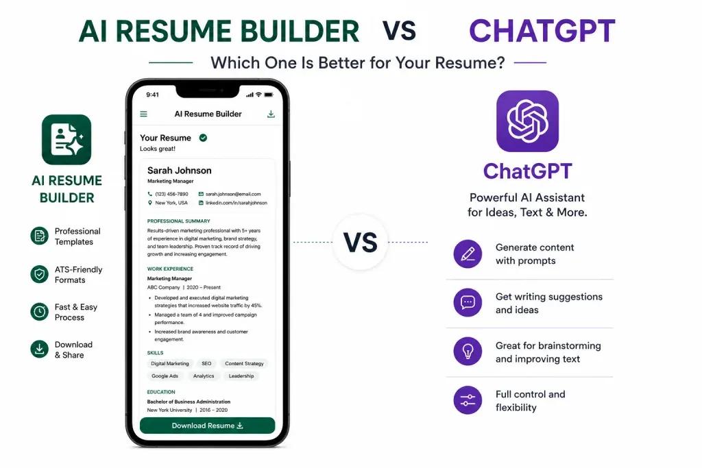 AI resume maker vs chatgpt