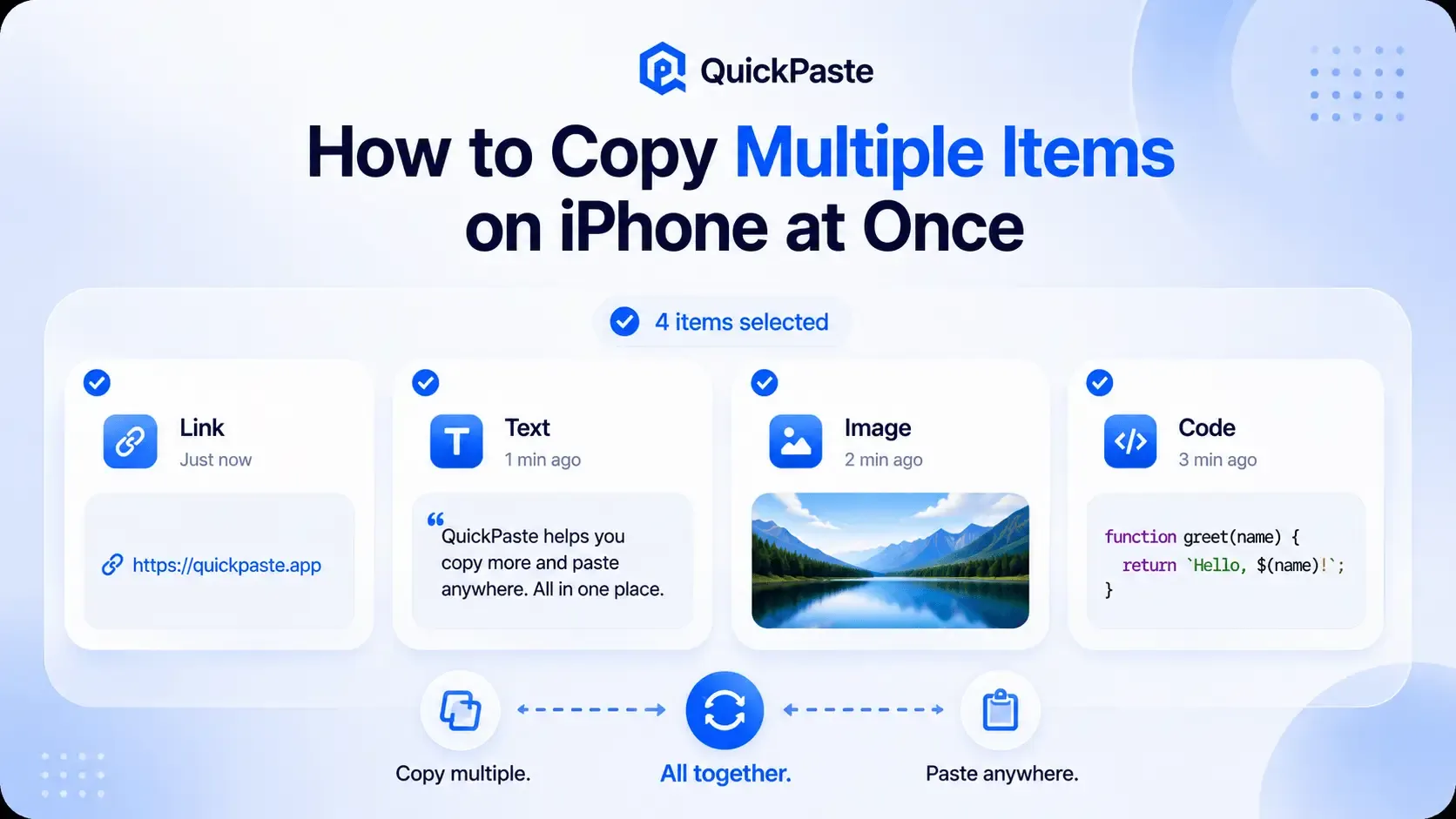 Clipboard manager, copy paste app iphone