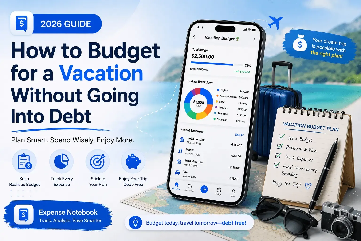 How to Budget for a Vacation Without Going Into Debt (2026 Guide)