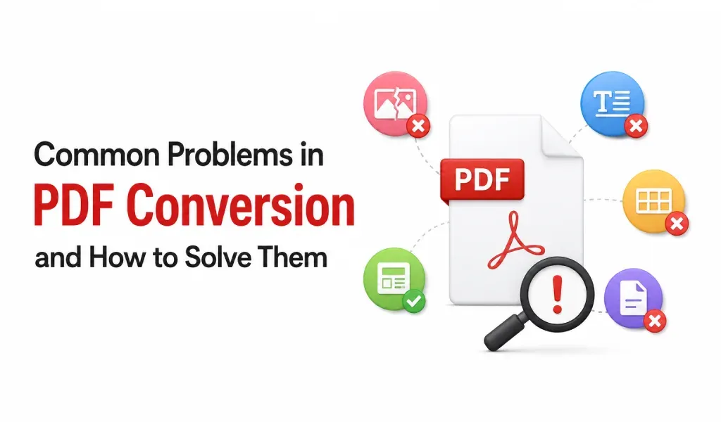 Common problems in pdf conversion
