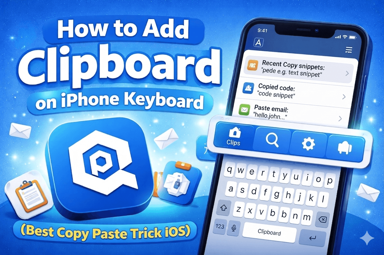 How to Add Clipboard on iPhone Keyboard (Best Copy Paste Trick iOS)