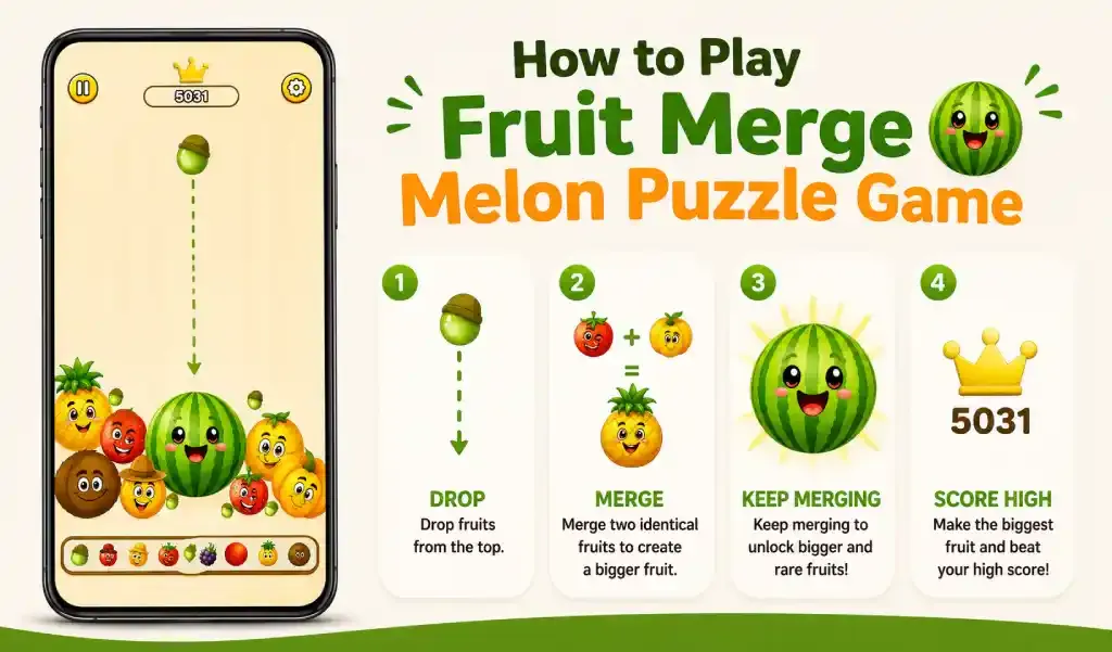 How to play fruit merge game