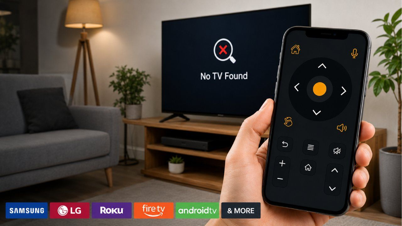 Why Does My TV Remote App Say "No TV Found"? Fix Samsung, LG, Roku, Fire TV and Android TV