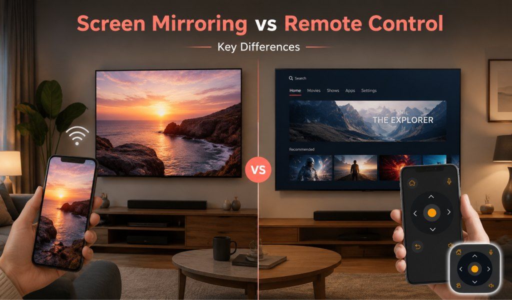 Screen Mirroring vs TV Remote App