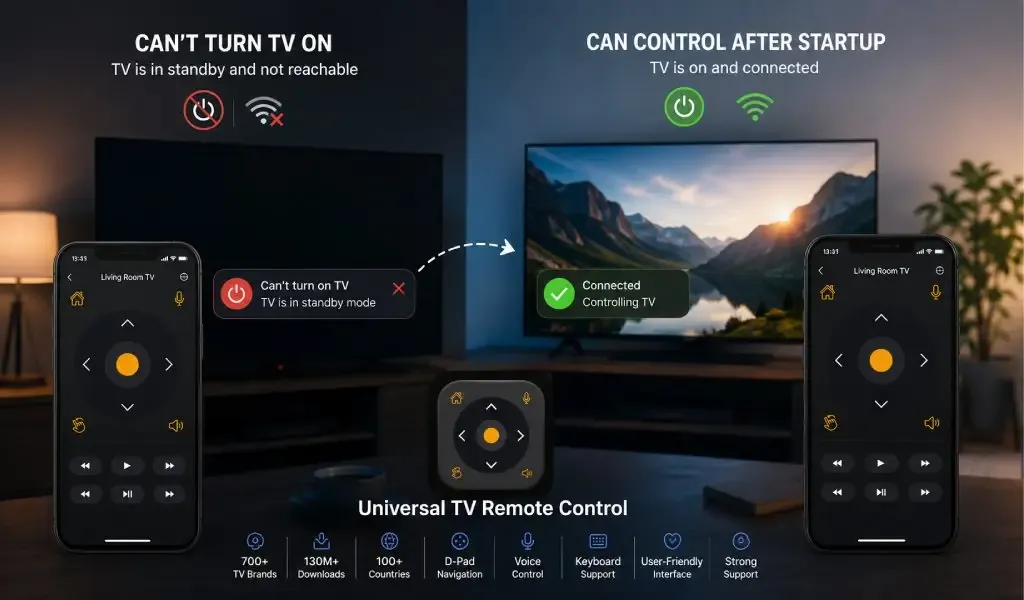 TV Turning On with TV Remote App