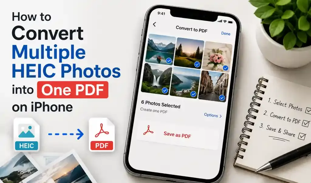 multiple heic photos to pdf conversion