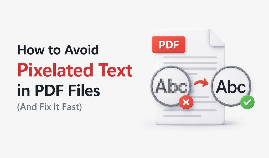 pixelated text in pdf converter