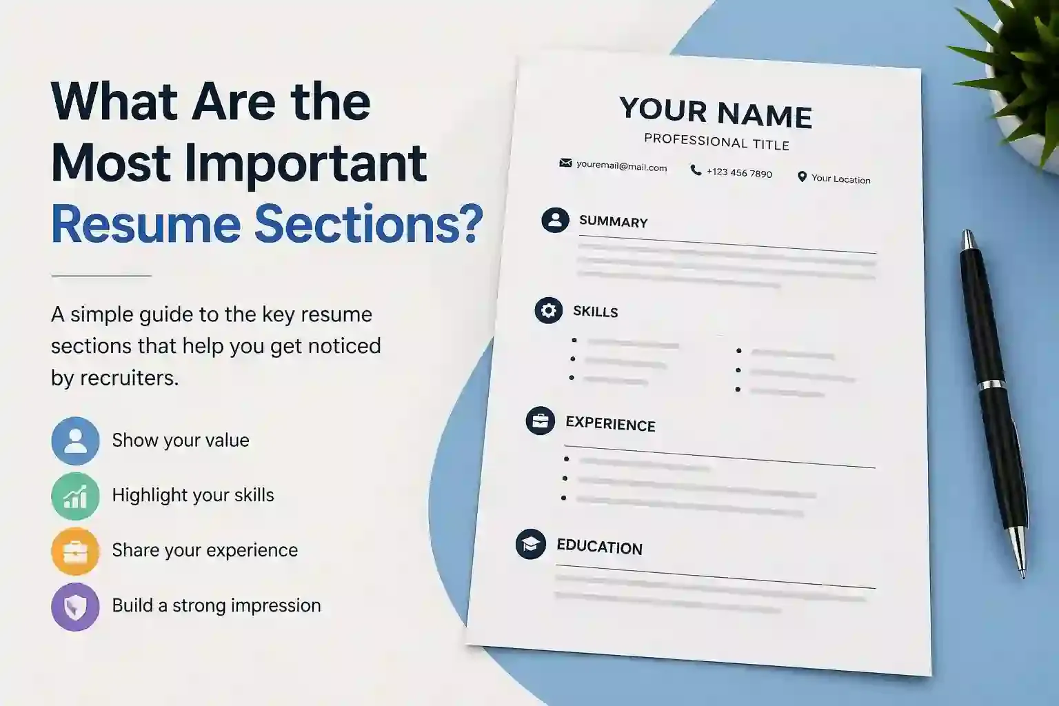 important resume sections